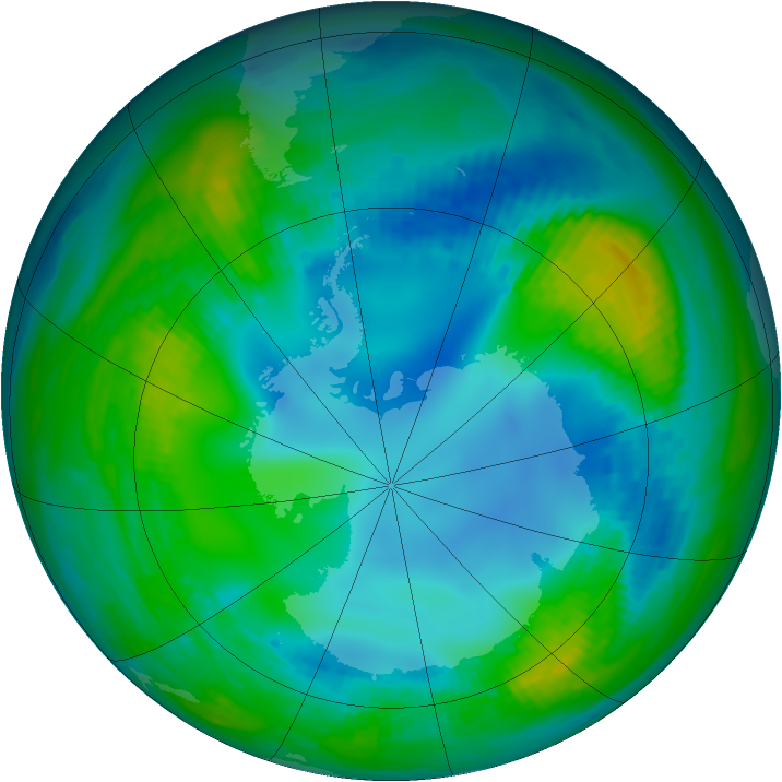 Antarctic ozone map for 12 May 1982